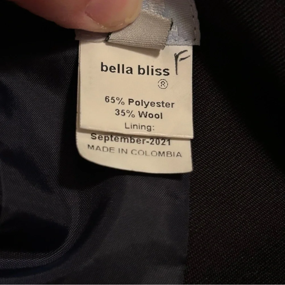 Bella Bliss Boys Size 8 Navy Blue Wool Blend Blazer Jacket Sports Coat